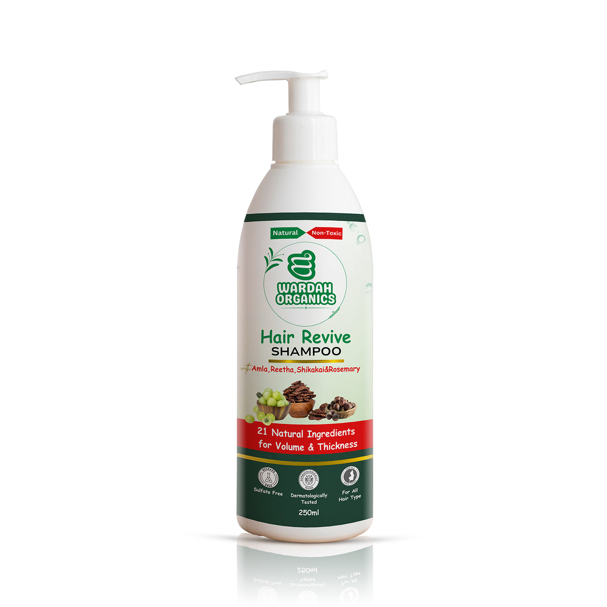 Hair Revive Shampoo – For Volume & Thickness with Amla, Reetha, Shikakai & Rosemary | 100% Organic & Sulfate-Free